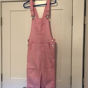 Pink Denim Dungarees